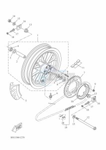 MT-125 MTN125-A (B6G2) drawing REAR WHEEL