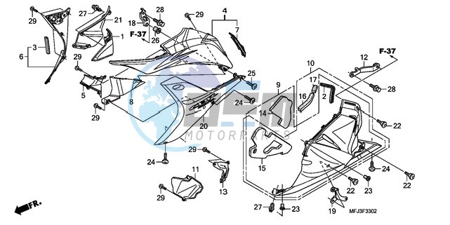 LOWER COWL (L.) (CBR600RR9,A/RA9,A)