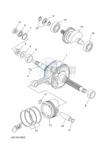 YP400RA X-MAX 400 ABS X-MAX (1SDA 1SDA 1SDA 1SDA 1SDA) drawing CRANKSHAFT & PISTON