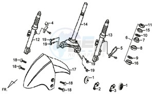 X'PRO 50 (45 KMH) (AE05W4-FR) (L4-M1) (M1 - 2021) drawing FRONT FORK / FRONT FENDER / STEERING STEM