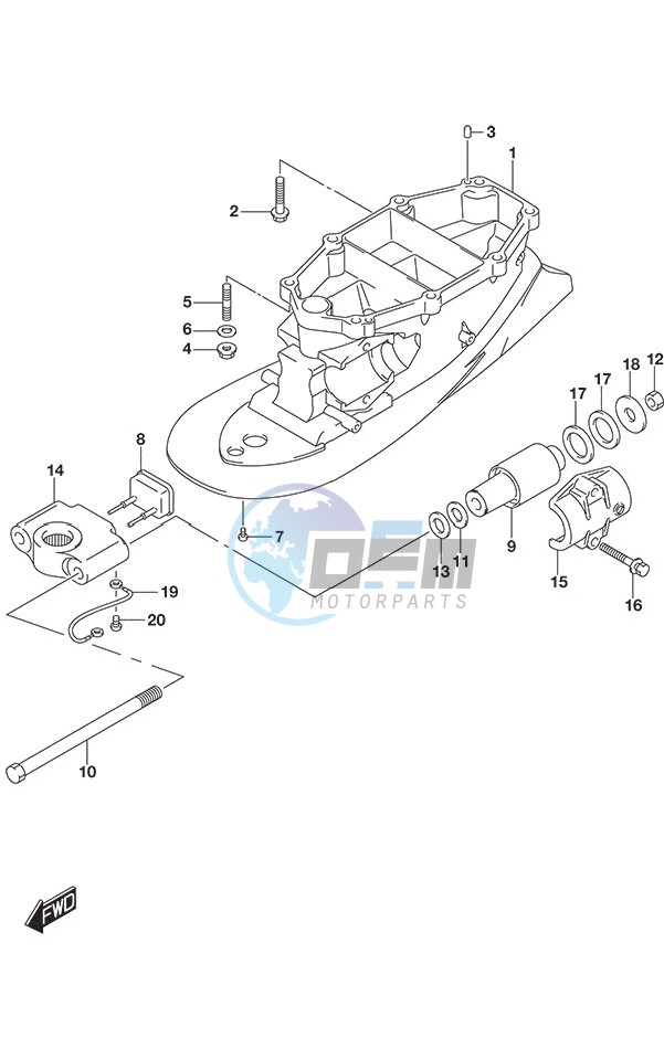 Drive Shaft Housing SS Model w/Transom (L)