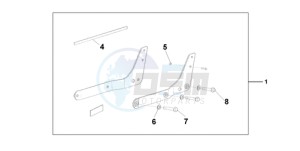 VT750CA9 UK - (E / MKH ST) drawing BACKREST/REAR CAR