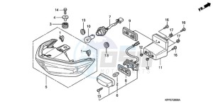 CBR125RWA Australia - (U / WH) drawing TAILLIGHT