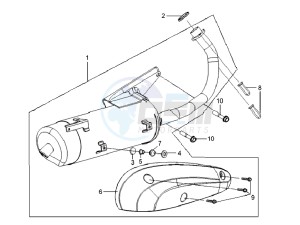 MIO 100 HU10W8-F drawing EXHAUST