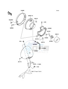 VN1700 CLASSIC VN1700E9F GB XX (EU ME A(FRICA) drawing Headlight(s)