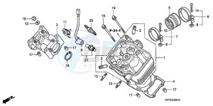 CBR125RW9 France - (F / CMF WH) drawing CYLINDER HEAD (CBR125RW7/RW9/RWA)