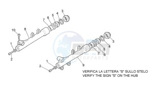 Leonardo 125-150 drawing Front fork - Sleeves I