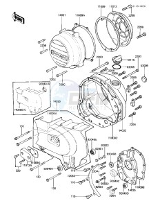 KZ 750 E (E2-E3) drawing ENGINE COVERS -- 81 -82 KZ750-E2_E3- -