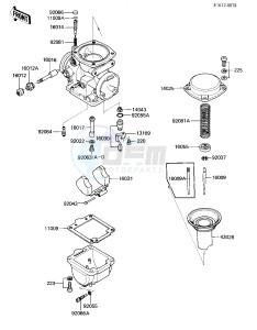 ZX 750 A [GPZ 750] (A3) [GPZ 750] drawing CARBURETOR PARTS