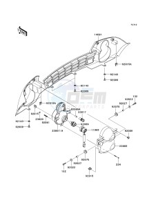 KAF 400 A [MULE 610 4X4] (A6F-AF) A7F drawing HEADLIGHT-- S- -