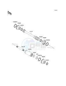 KVF 650 D ([BRUTE FORCE 650 4X4] (D6F-D9F) D8F drawing DRIVE SHAFT-PROPELLER