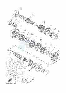 XT250 XT250M (B1UC) drawing TRANSMISSION