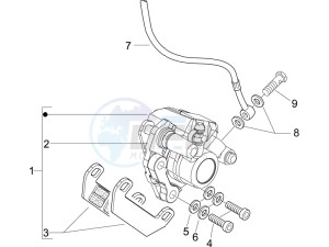 LX 50 4T-2V 25Kmh NL drawing Brakes pipes - Calipers