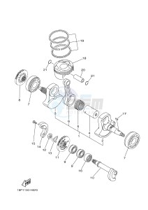 YFZ450R YFZ450RSEB YFZ450R SPECIAL EDITION (18PM 18PN) drawing CRANKSHAFT & PISTON