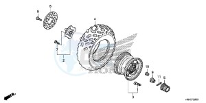 TRX500FE2H Europe Direct - (ED) drawing FRONT WHEEL