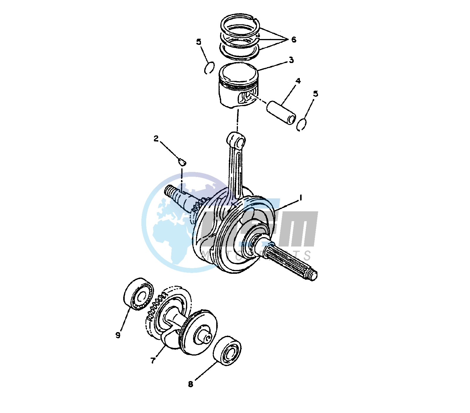 CRANKSHAFT AND PISTON