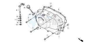 VT600C drawing RIGHT CRANKCASE COVER