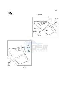 KX 125 K [KX125] (K2) [KX125] drawing SIDE COVERS