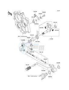 KLE 650 A [VERSYS EUROPEAN] (A7F-A8F) A7F drawing GEAR CHANGE MECHANISM