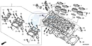 CBR1000RRC drawing CYLINDER HEAD