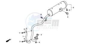 TRX90 drawing EXHAUST MUFFLER