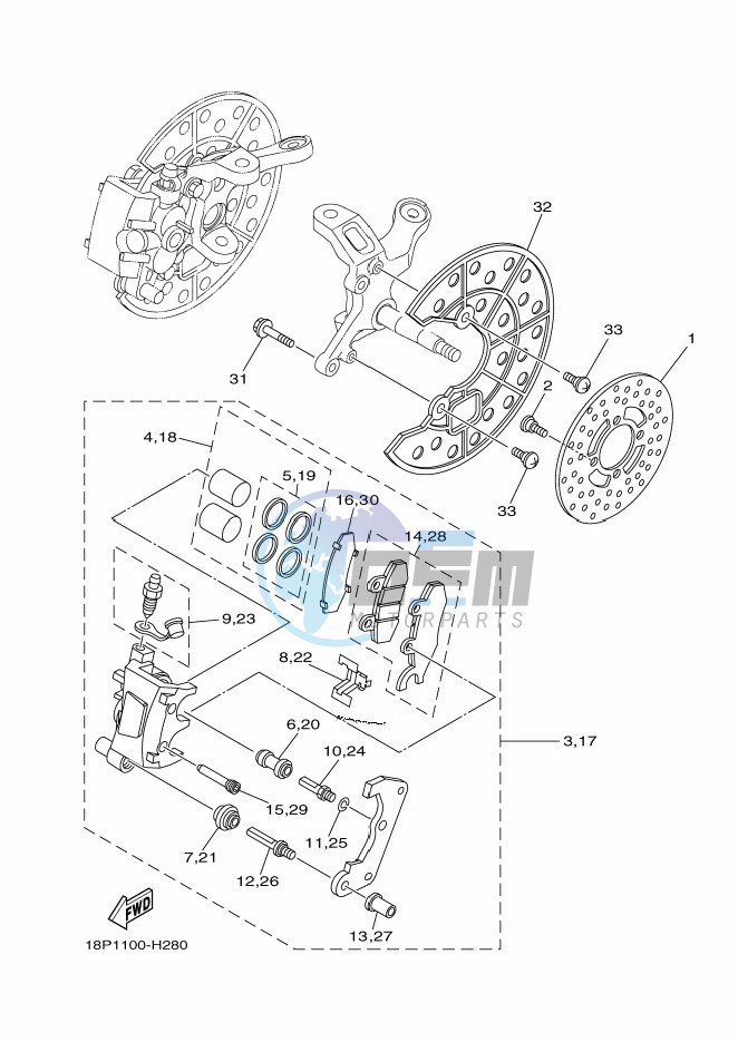 FRONT BRAKE CALIPER