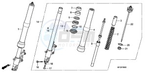 CB600FAC drawing FRONT FORK