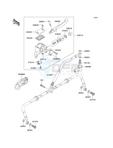 KVF 360 A [PRAIRIE 360 4X4] (A6F-A9F) A7F drawing FRONT MASTER CYLINDER