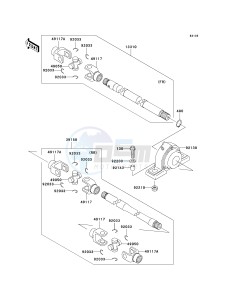 KAF 620 E [MULE 3010 4X4] (E1-E5) [MULE 3010 4X4] drawing DRIVE SHAFT-PROPELLER