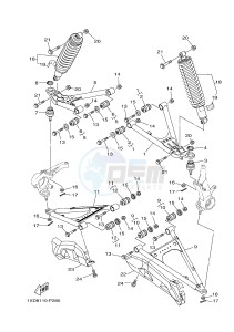 YXM700E YXM70VPHH (B42J) drawing FRONT SUSPENSION & WHEEL