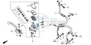 CBR600FR drawing FR. BRAKE MASTER CYLINDER