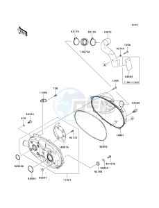 KAF 400 B [MULE 600] (B6F-B9F) B9F drawing CONVERTER COVER