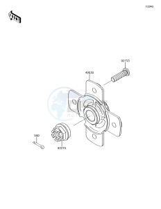 BRUTE FORCE 750 4x4i EPS KVF750GGF EU drawing Rear Hub