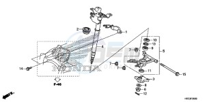 TRX420FA1E TRX420 Europe Direct - (ED) drawing STEERING SHAFT