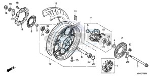 NC700SAC drawing REAR WHEEL