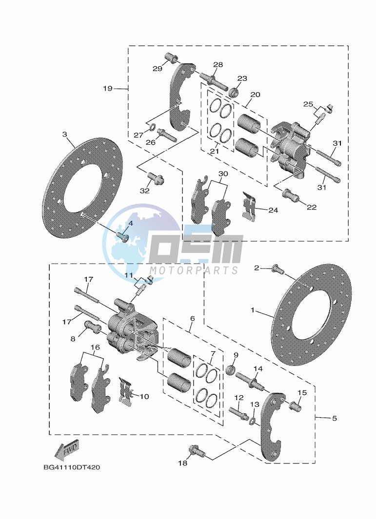 REAR BRAKE CALIPER