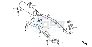 TRX300FW FOURTRAX drawing EXHAUST MUFFLER