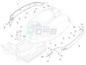 SUPER GTS 125 4T IE ABS-NOABS E3 (EMEA) drawing Side cover - Spoiler