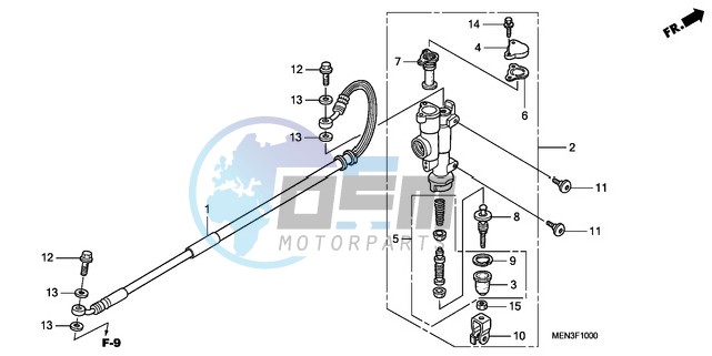 RR. BRAKE MASTER CYLINDER