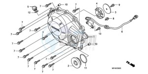 CBF1000S9 UK - (E / ABS MKH) drawing RIGHT CRANKCASE COVER