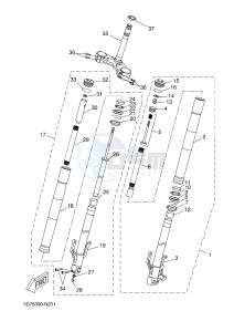 MT125A MT-125 ABS (BR34 BR34 BR34 BR34 BR34) drawing FRONT FORK