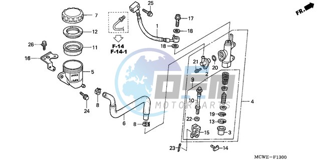 RR. BRAKE MASTER CYLINDER