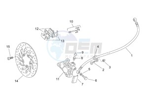 Scarabeo 50 2t (eng. Minarelli) drawing Front brake caliper