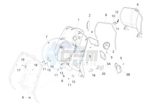 PRIMAVERA 50 4T 4V NOABS E2 (EMEA) drawing Front glove-box - Knee-guard panel