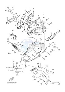 YP125RA (ABS) X-MAX 250 ABS (2DL3) drawing STAND & FOOTREST