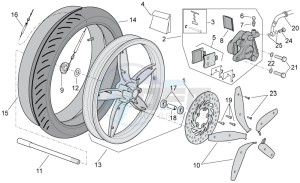 Scarabeo 50 Di-Tech drawing Front wheel