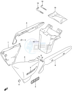 GZ250 (K2) drawing FRAME COVER (MODEL K2)