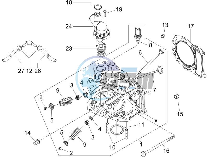 Cilinder head unit - Valve