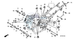 CB1300SA9 KO / ABS BCT TY2 drawing FRAME BODY