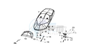 GTS 125I ABS drawing BUDDYSEAT / REAR LUGGAGE FRAME /